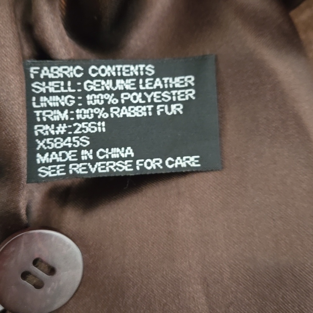 XOXO Vintage 90s Brown Suede Blazer with Rabbit Fur Collar - Picture 7 of 9
